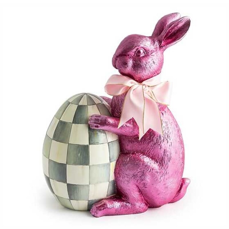 Mackenzie-Childs Touch of Pink Foil Bunny - Pink