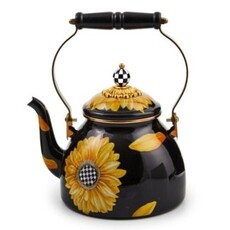 Mackenzie-Childs sunflower 2 quart tea kettle