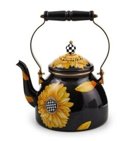 Mackenzie-Childs sunflower 2 quart tea kettle