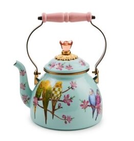 Mackenzie-Childs parakeet party 2 quart tea kettle