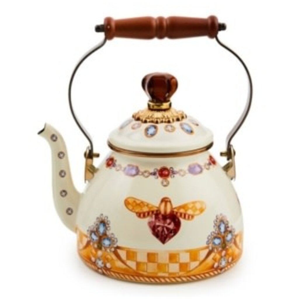 Mackenzie-Childs queen bee 2 quart tea kettle