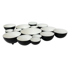 nora fleming Black and White Bubble Bowl