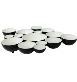 nora fleming Black and White Bubble Bowl