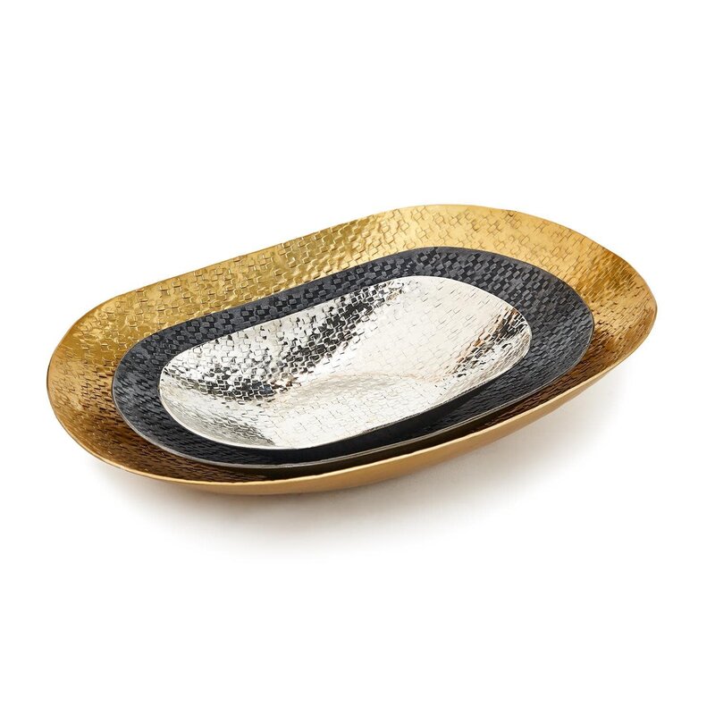 Matchsticks Oval Tray B (gold)