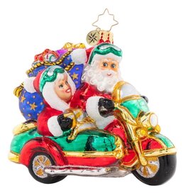 Radko Santa's Sidecar Sidekick Ornament
