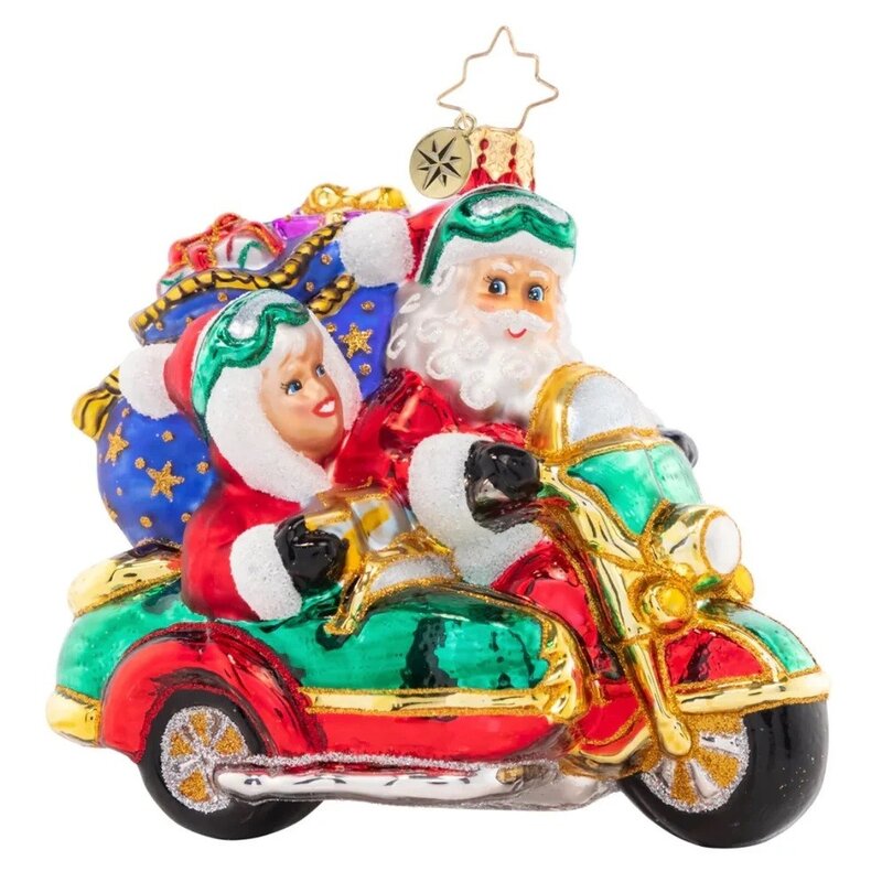 Radko Santa's Sidecar Sidekick Ornament