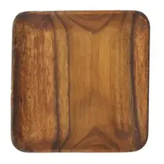 Lunch Wood Square Plate 10"x 10"x1"