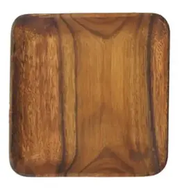 Lunch Wood Square Plate 10"x 10"x1"