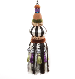Mackenzie-Childs black & white bibelot tassel