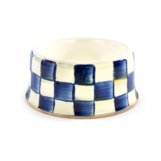 Mackenzie-Childs royal check medium pet dish