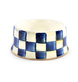 Mackenzie-Childs royal check medium pet dish