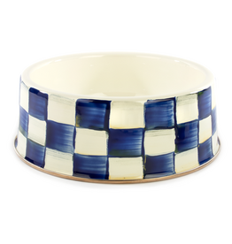 Mackenzie-Childs royal check large pet dish