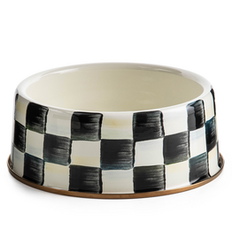 Mackenzie-Childs courtly check large pet dish