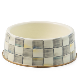 Mackenzie-Childs sterling check large pet dish