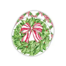 Rosanne Beck Collections Round Coaster-xmas wreath w/berries