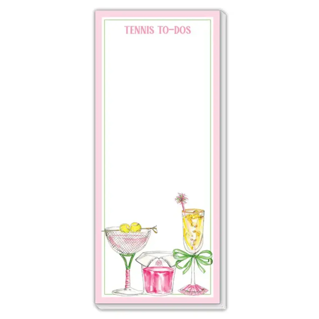 Rosanne Beck Collections Skinny Notepad Tennis /Cocktails