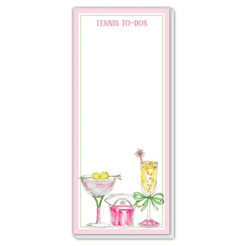 Rosanne Beck Collections Skinny Notepad Tennis /Cocktails