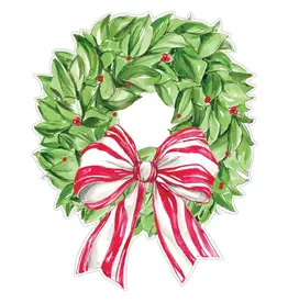 Rosanne Beck Collections Christmas wreath/red bow Die cut  Placemats