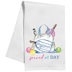 Rosanne Beck Collections Kitchen Towel-Handpainted Served All Day Pickleball Equipment Bag