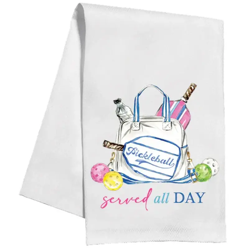 Rosanne Beck Collections Kitchen Towel-Handpainted Served All Day Pickleball Equipment Bag