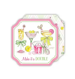 Rosanne Beck Collections Ticket Coaster-Handpainted Tennis Cocktail Make It a Double