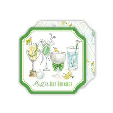 Rosanne Beck Collections Ticket Coaster-Handpainted Golf Cocktails Master Day Drinker