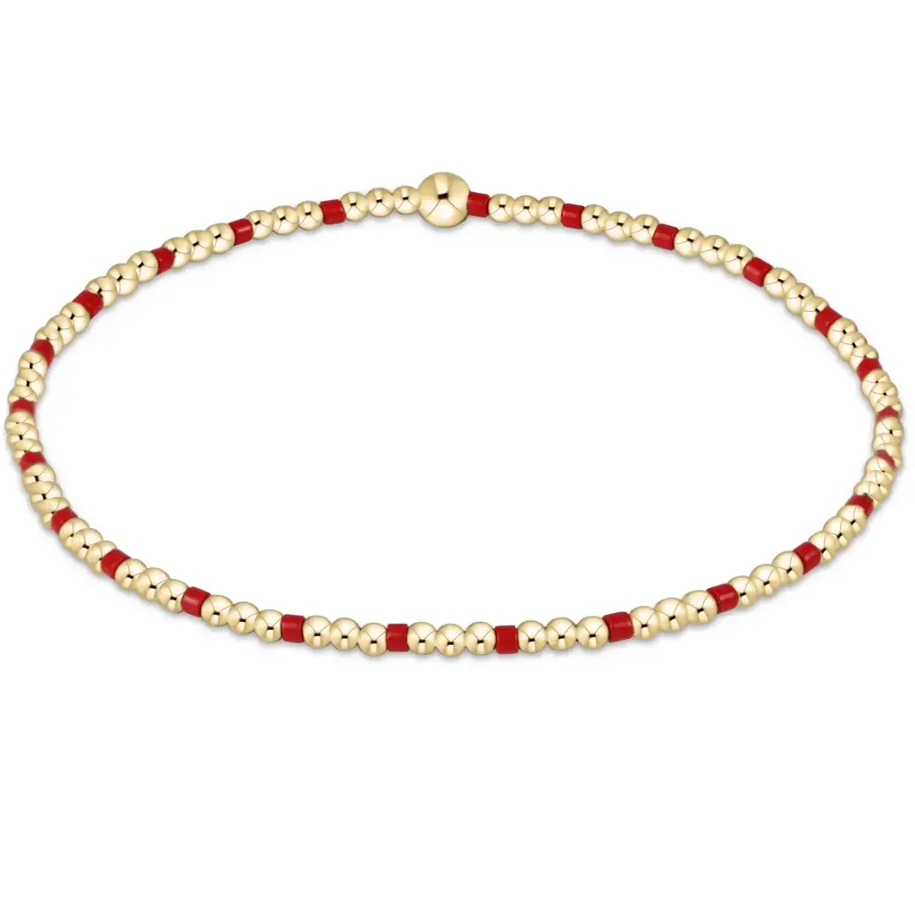 ENewton Design GAMEDAY HOPE GOLD SINCERITY BRACELET - BRIGHT RED