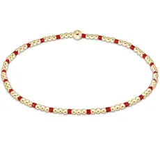 ENewton Design GAMEDAY HOPE GOLD SINCERITY BRACELET - BRIGHT RED