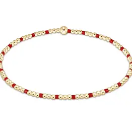 ENewton Design GAMEDAY HOPE GOLD SINCERITY BRACELET - BRIGHT RED