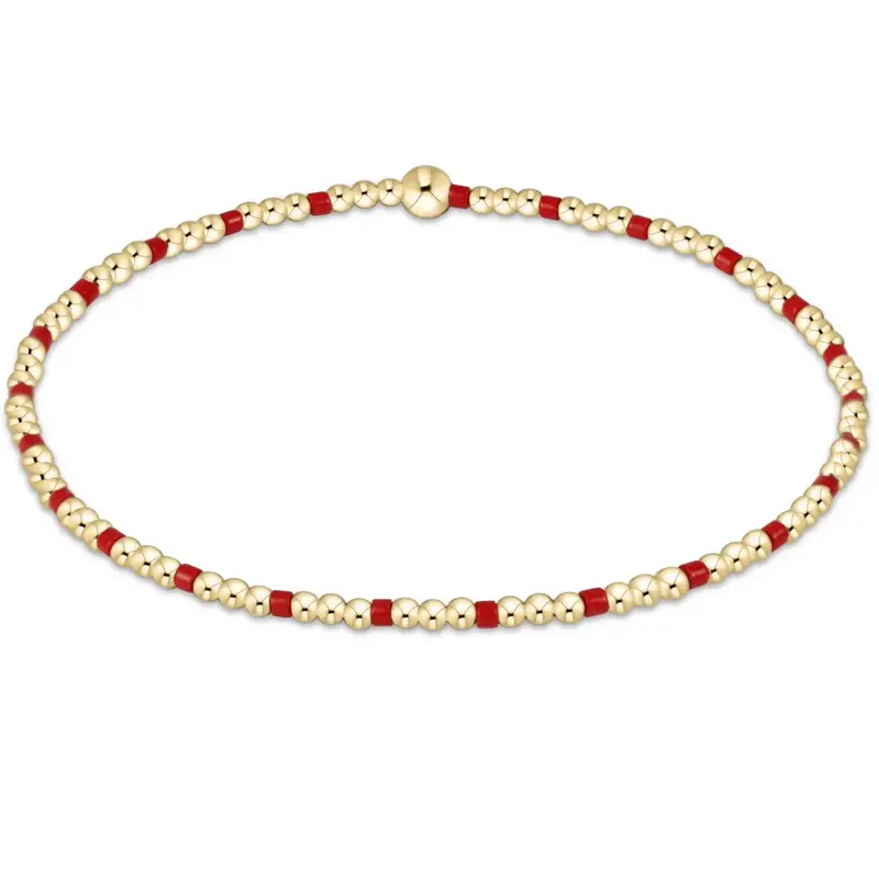 ENewton Design GAMEDAY HOPE GOLD SINCERITY BRACELET - BRIGHT RED