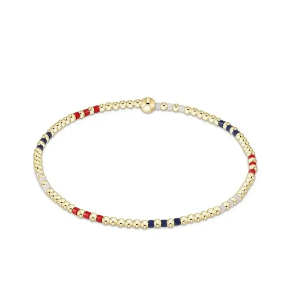 ENewton Design Hope Joy Pattern 2mm Bead Bracelet- Firecracker