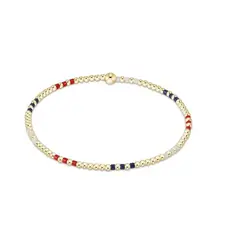 ENewton Design Hope Joy Pattern 2mm Bead Bracelet- Firecracker