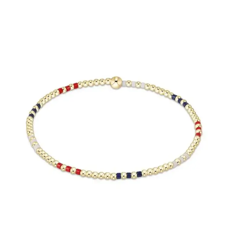 ENewton Design Hope Joy Pattern 2mm Bead Bracelet- Firecracker
