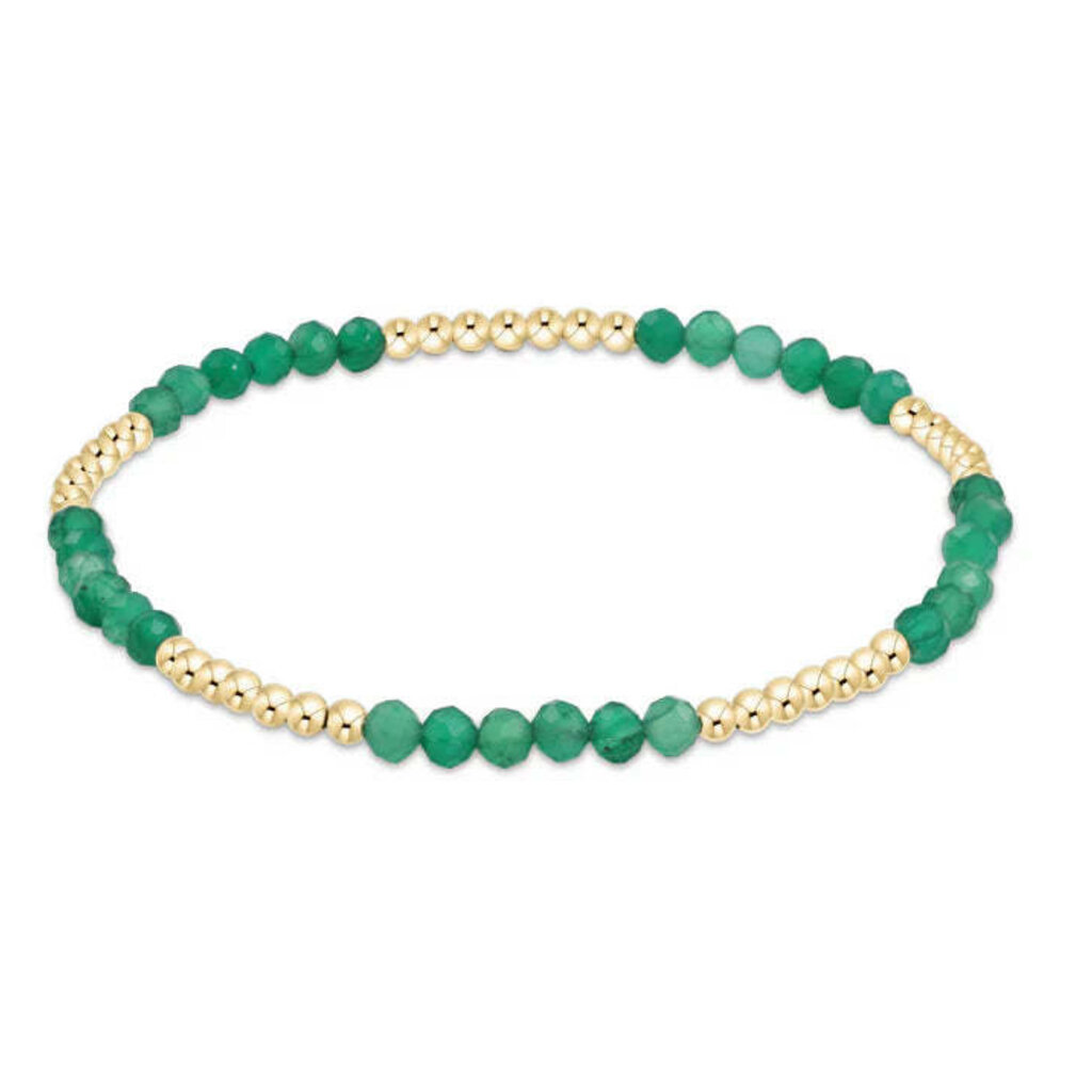 ENewton Design Blissful Pattern 2.5MM Bead Bracelet - Green Onyx