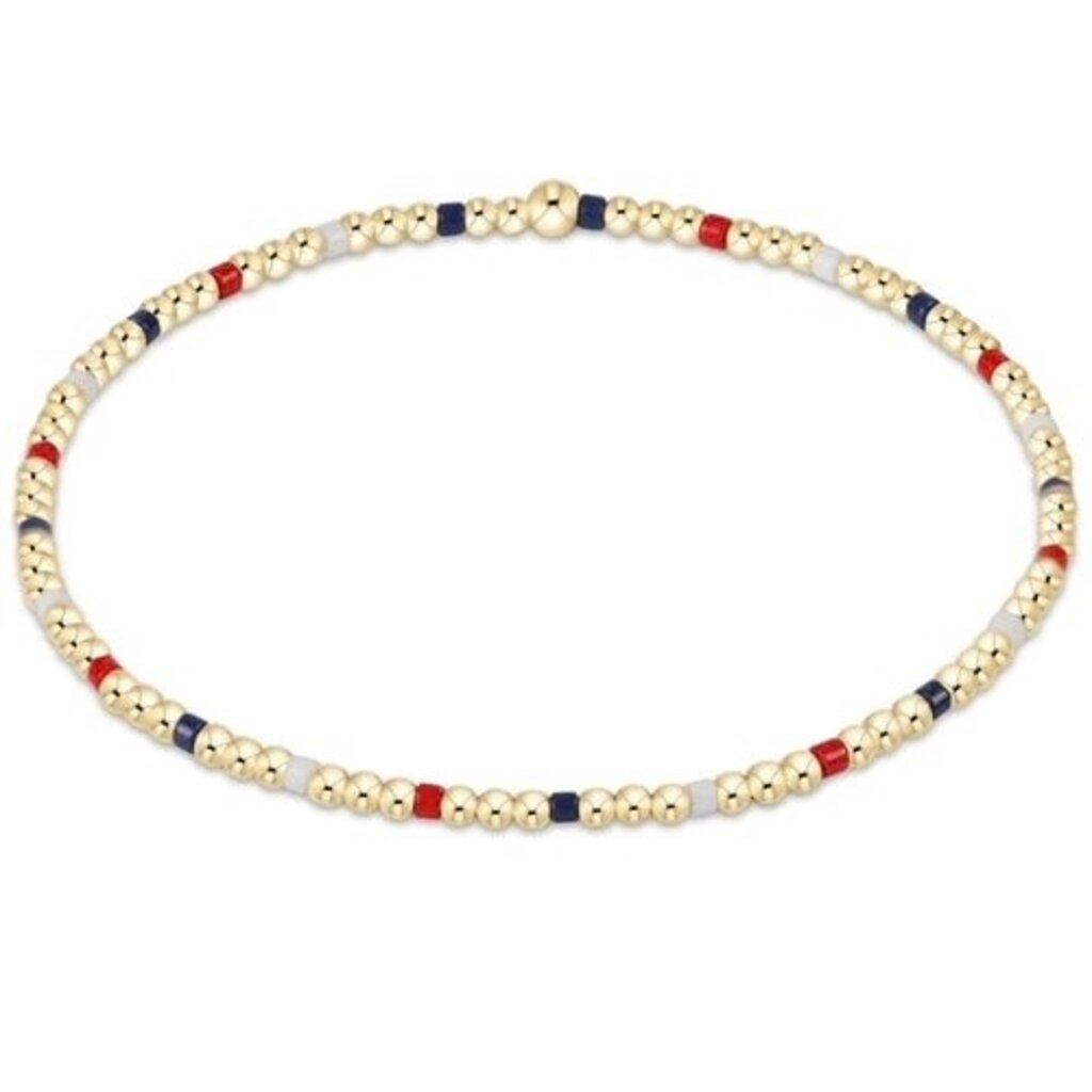 ENewton Design Hope Sincerity Pattern 2mm Bead Bracelet- Firecracker