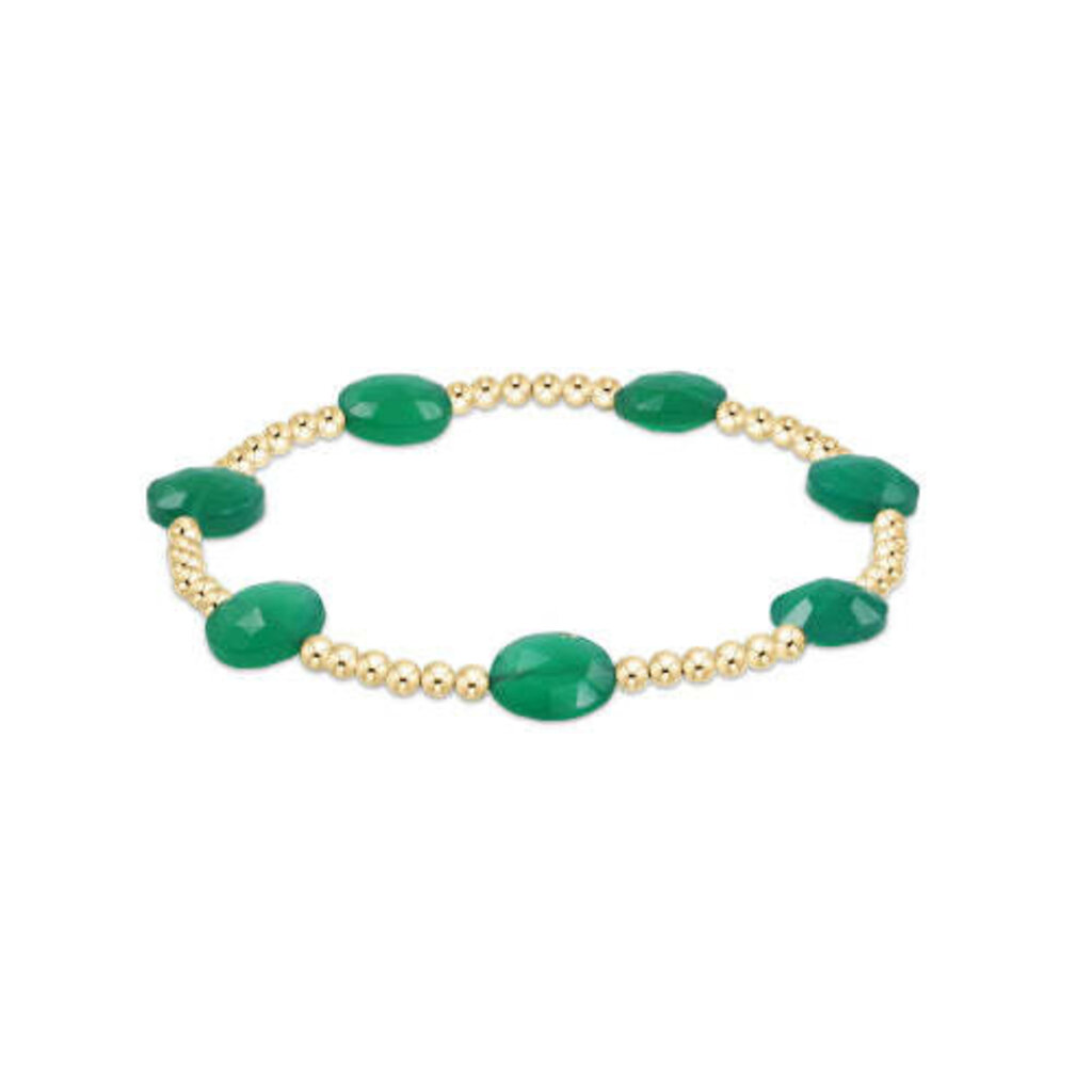 ENewton Design Admire Gold 3MM Bead Bracelet - Green Onyx