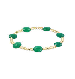 ENewton Design Admire Gold 3MM Bead Bracelet - Green Onyx