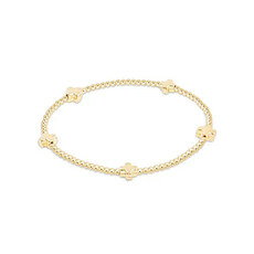ENewton Design Signature Cross Small Gold Pattern 2mm Bracelet