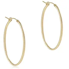ENewton Design Oval Gold 2" Hoop Textured