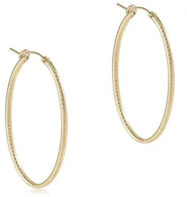 ENewton Design Oval Gold 2" Hoop Textured