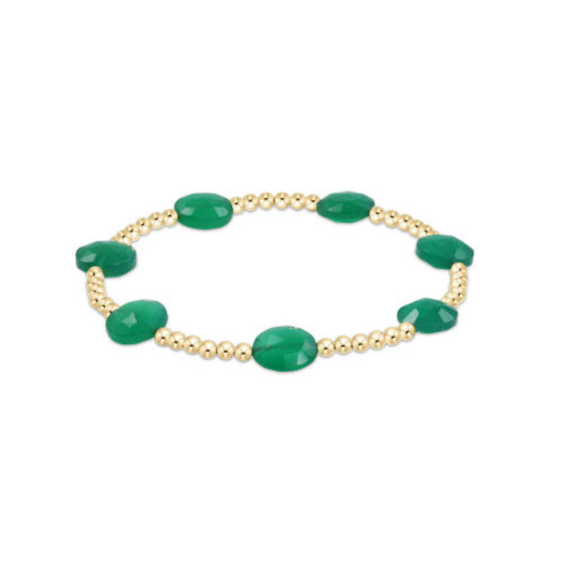 ENewton Design ENewton Extends - Admire Gold 3MM Bead Bracelet - Green Onyx