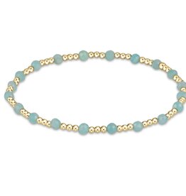 ENewton Design Gemstone Gold Sincerity 3mm Bead Bracelet Amazonite