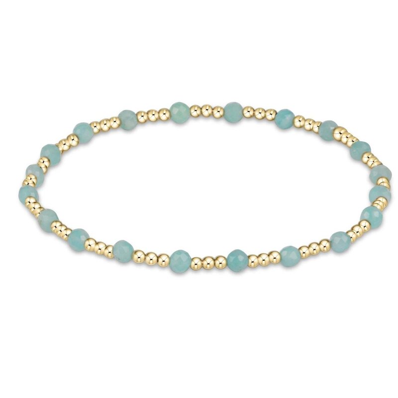 ENewton Design Gemstone Gold Sincerity 3mm Bead Bracelet Amazonite