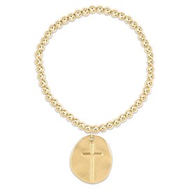 ENewton Design Classic Gold 4MM Bead Bracelet - Inspire Gold Charm
