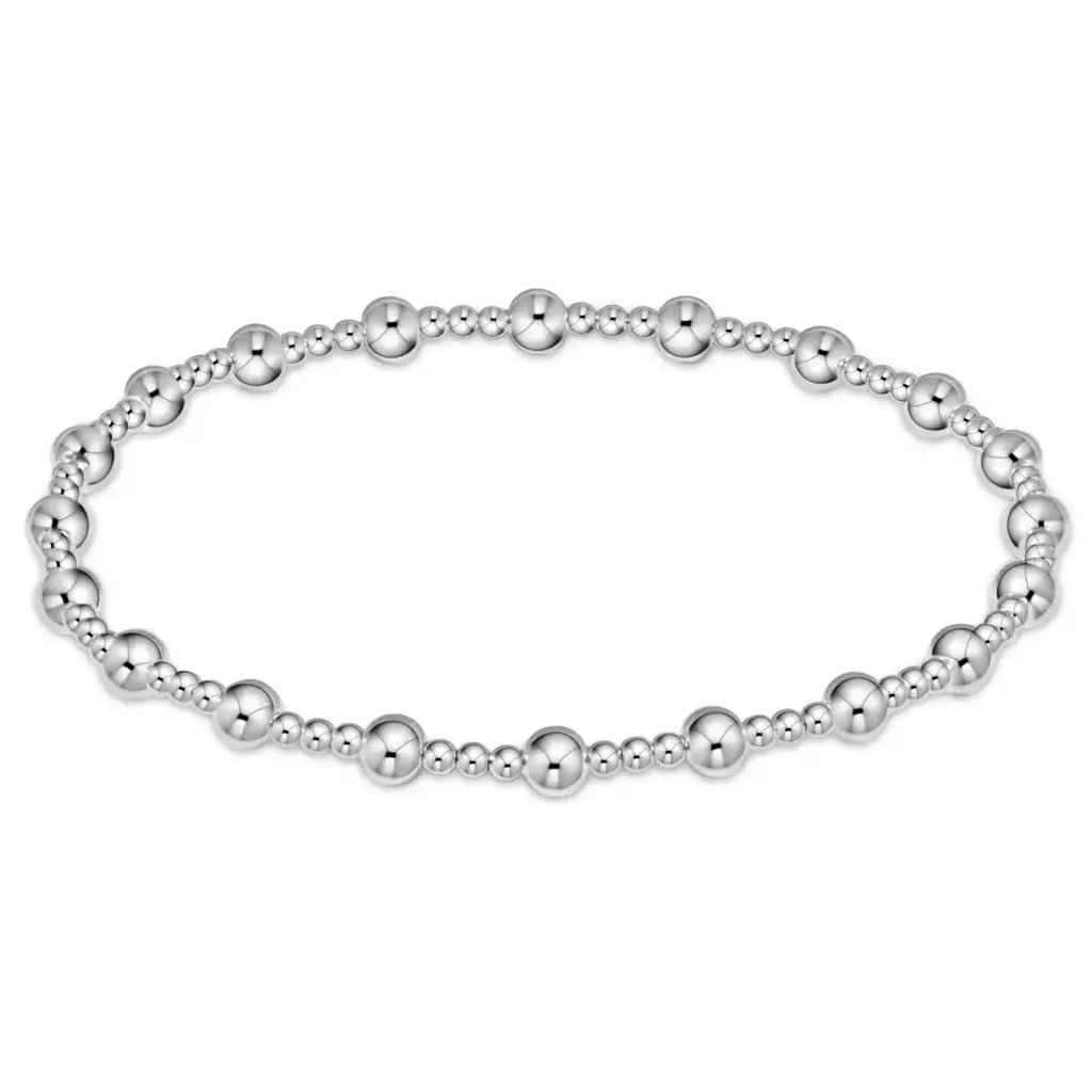 ENewton Design Extends - Classic Sincerity Pattern 4MM Bead Bracelet - Sterling