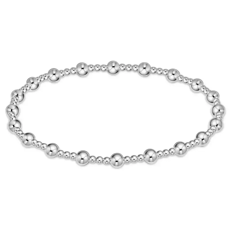 ENewton Design Extends - Classic Sincerity Pattern 4MM Bead Bracelet - Sterling