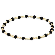 ENewton Design ENewton Extends - Gemstone Gold Sincerity Pattern 3MM Bead Bracelet - Faceted Onyx