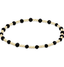 ENewton Design ENewton Extends - Gemstone Gold Sincerity Pattern 3MM Bead Bracelet - Faceted Onyx