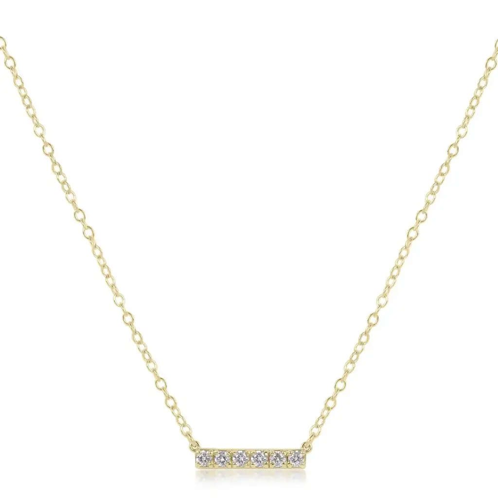 ENewton Design 14KT GOLD AND DIAMOND  SIGNIFICANCE BAR NECKLACE - SIX