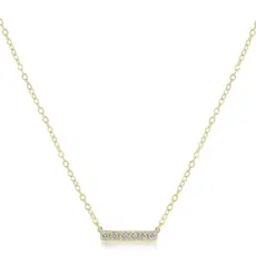 ENewton Design 14KT GOLD AND DIAMOND  SIGNIFICANCE BAR NECKLACE - SIX